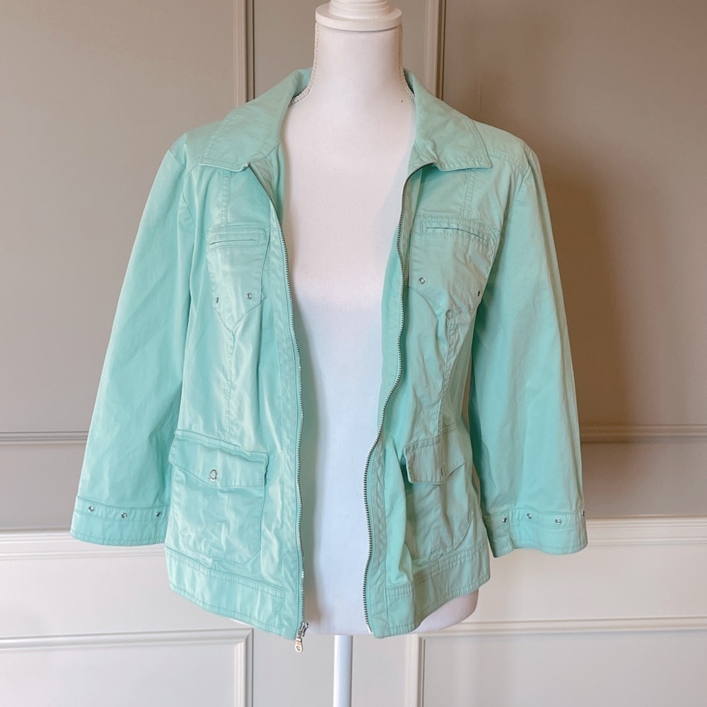 Chico's Mint Green Utility Jacket